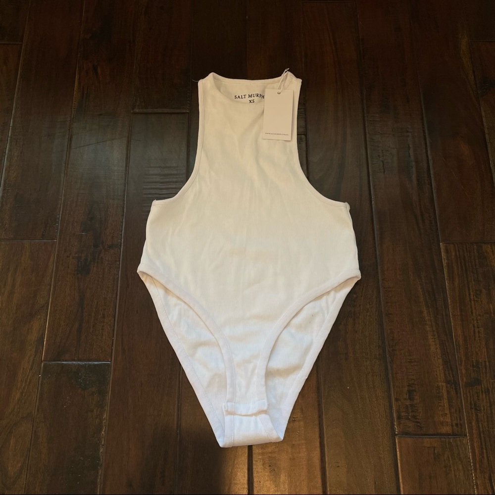 Salt Murphy - White Ribbed Body Suit